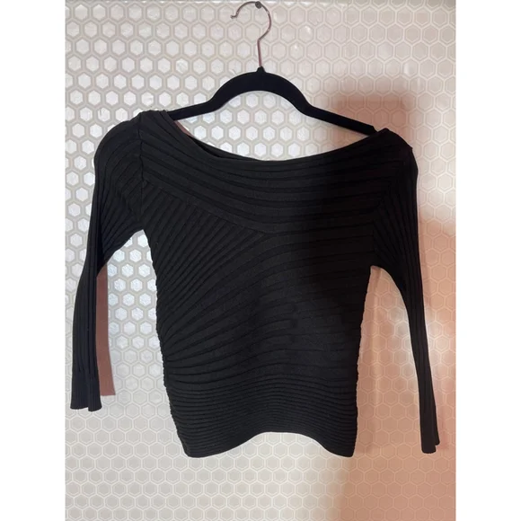 Women's Wayne Rogers Black Long Sleeve Top Size M - Picture 3 of 6